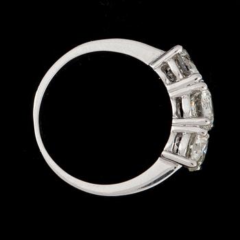 RING, briljantslipade diamanter tot. ca 2.88ct.  Kvalitet ca K/SI.