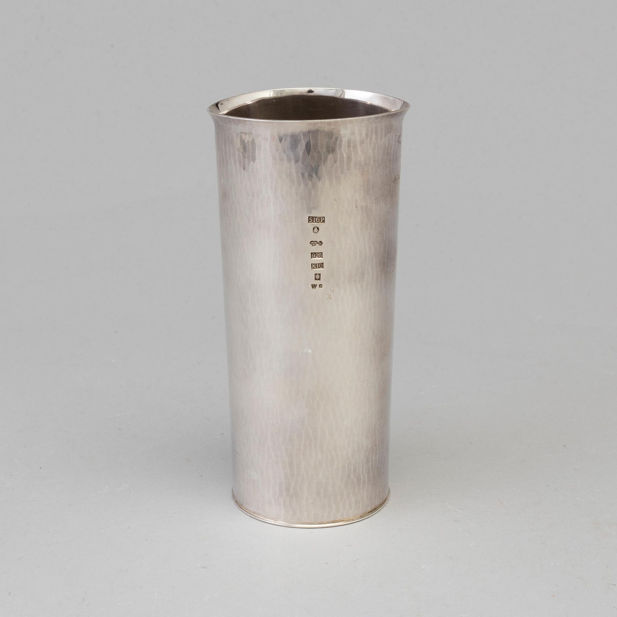 SIGURD PERSSON, vas, sterlingsilver, Stockholm, 1984.