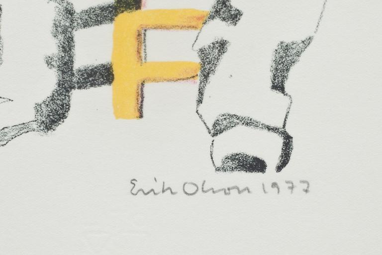 ERIK OLSON, färglitografi, signerad, numrerad epreuve d'artiste och daterad- 1977.