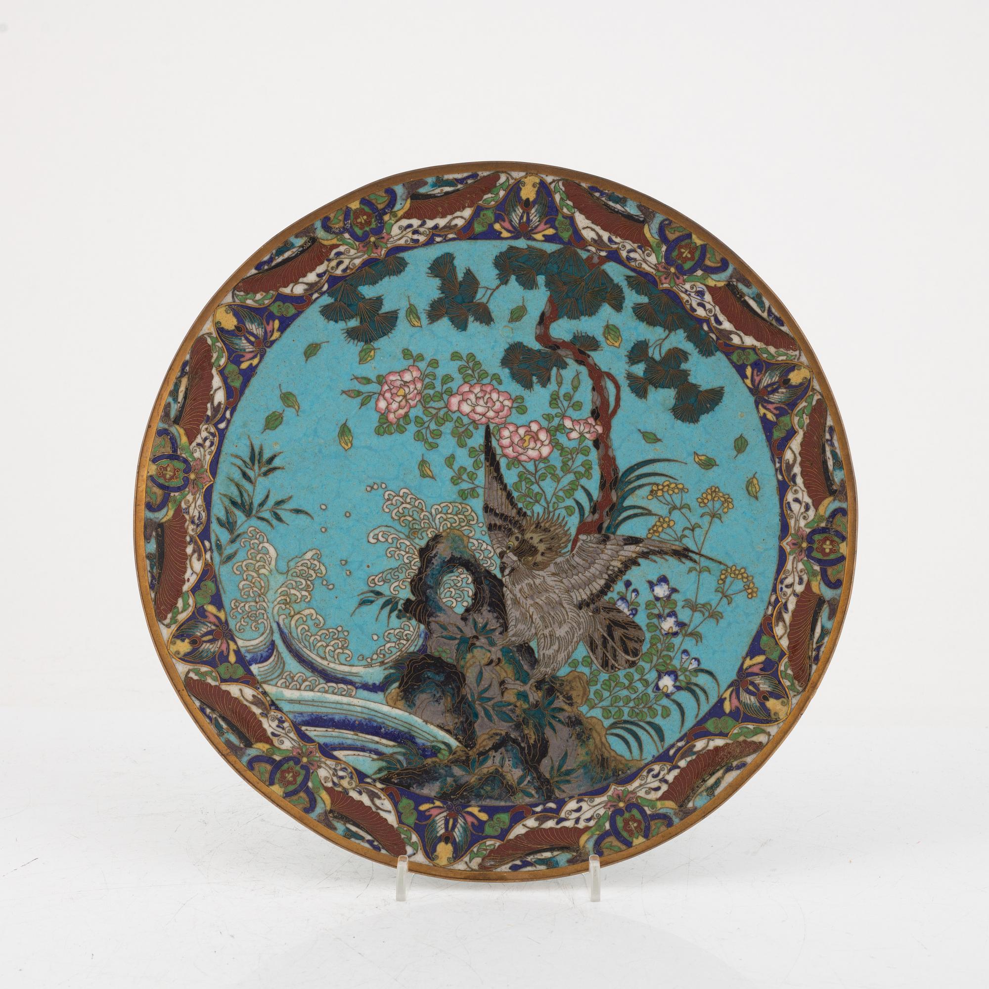 Fat, cloisonné, Japan, Meiji (1868-1912).