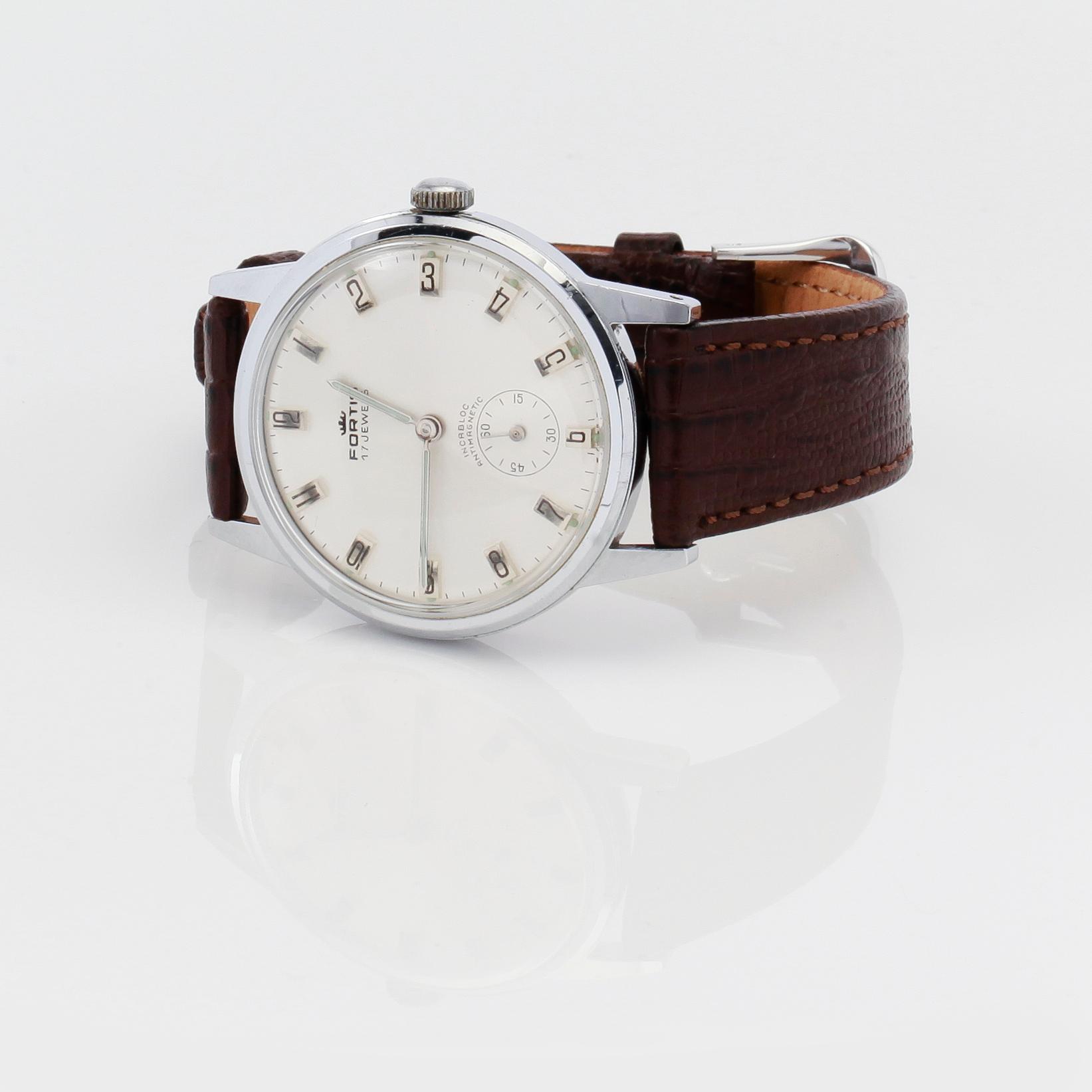 ARMBANDSUR, stål, Fortis, 1900-talets andra hälft.