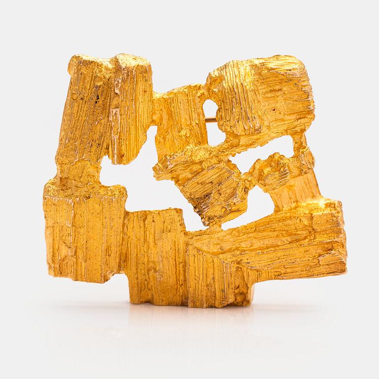 A 14K gold brooch "Drift wood". Lapponia 1973.