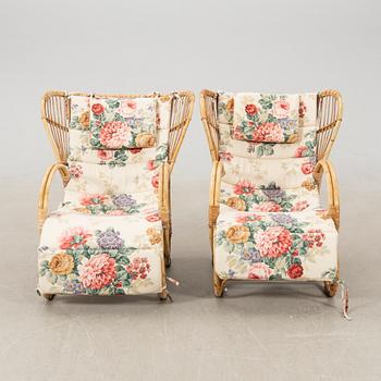 Trädgårdsfåtöljer ett par 1900-talets mitt/andra hälft.