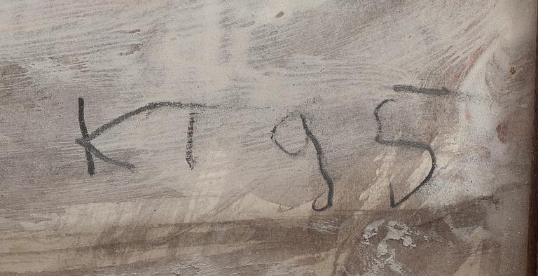 Kain Tapper, guassi ja sekatekniikka, signeerattu ja päivätty -95.