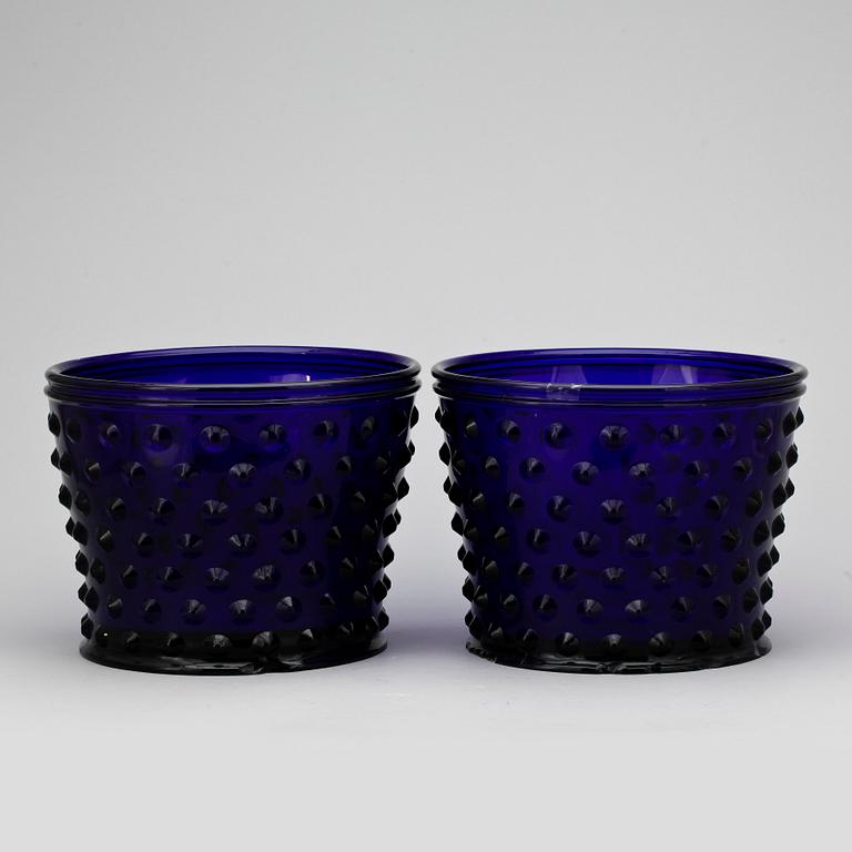 YTTERFODER, ett par, glas "Hortus", Svenskt Tenn, design Josef Frank.