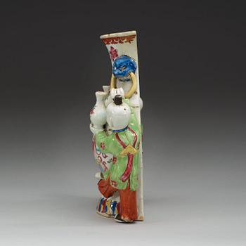 VÄGGVAS, kompaniporslin. Qing dynastin, Qianlong (1736-95).
