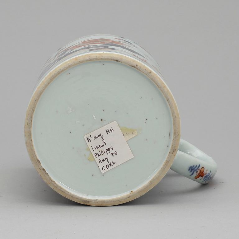 MUGG, porslin. Kina, Qing dynastin Kangxi, (1662-1722).