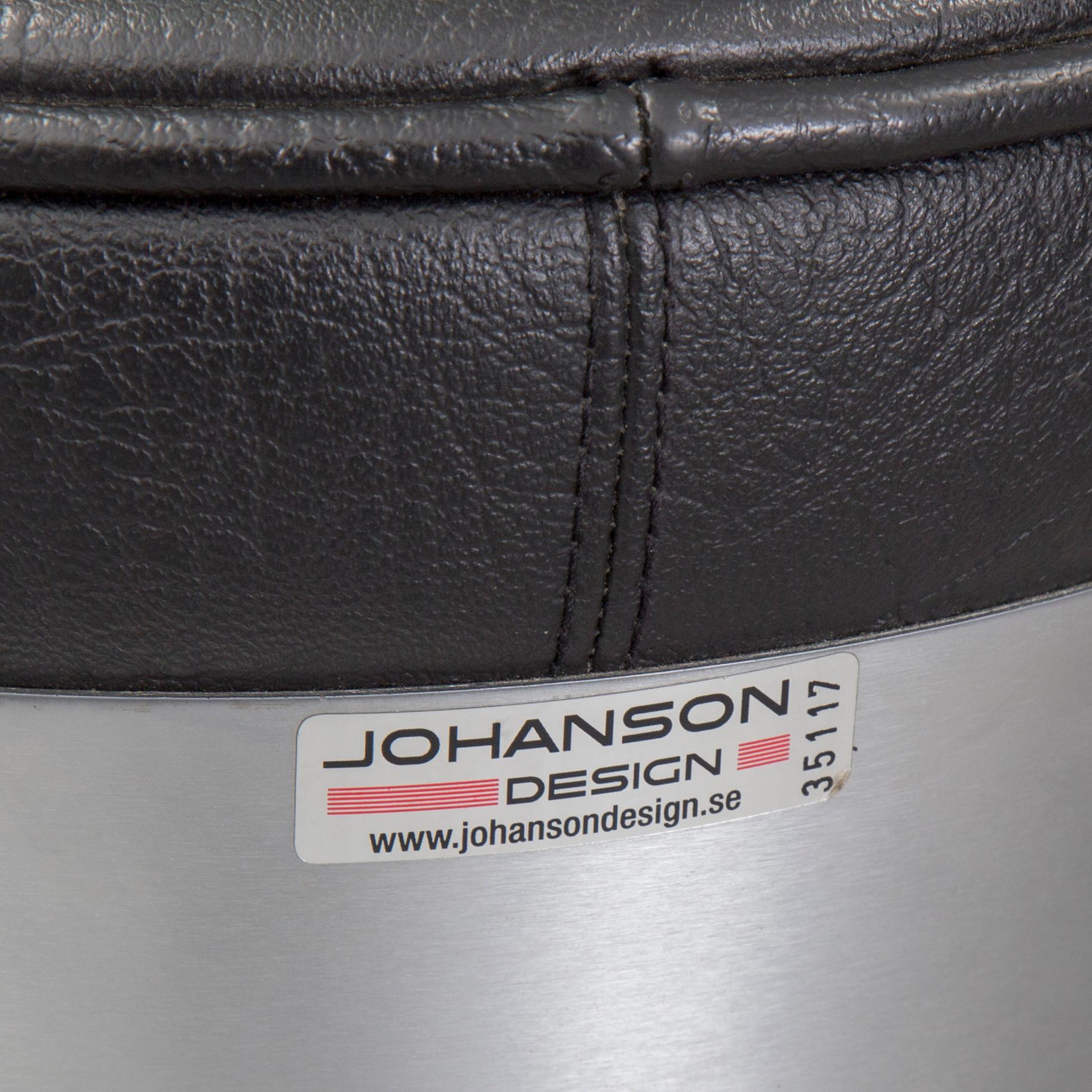 A set of seven 'Snaps' barstools by Johanson Design, Markaryd, Sweden, second half of the 20th century.