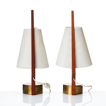 Hans Bergström, a pair of table lamps, model "751", ateljé Lyktan, Sweden 1940-50s.