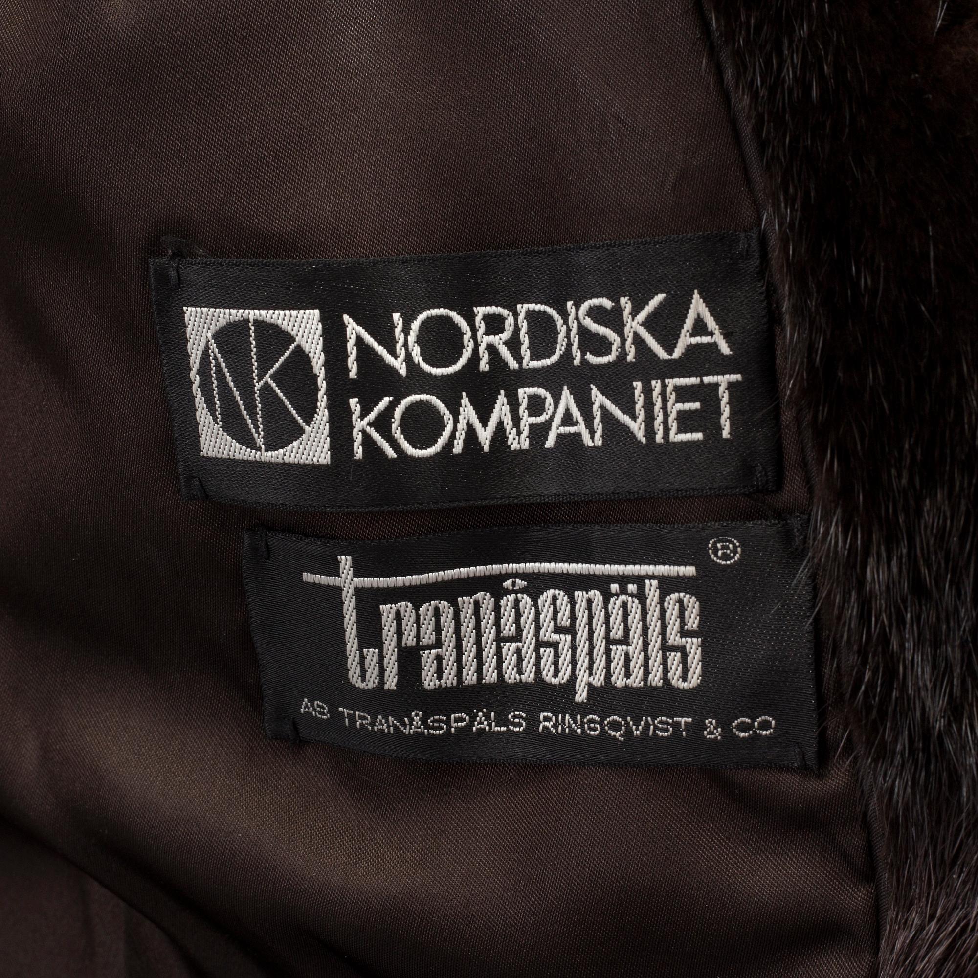 A mink fur jacker from Saga Mink, Tranåspäls, Nordiska Kompaniet, 1970's/80's.