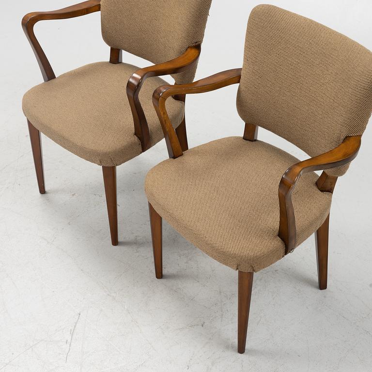 A set of six armchairs, Swedish Modern,  1930's/40's.