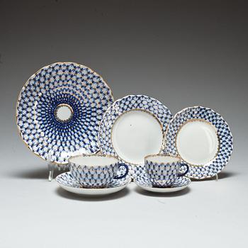 KAFFE/TESERVIS, 41 delar, porslin, Lomonosov, Ryssland.