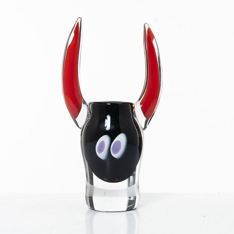 Erik Höglund, a glass vase/sculpture, Studioglas Strömbergshyttan 1996.