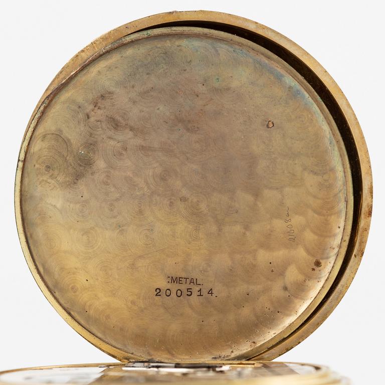 Pocket watch, 14K gold, hunter, 51 mm.