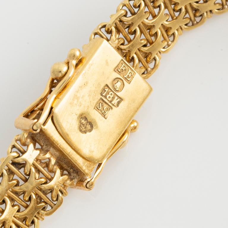 Omega, wristwatch, "Diamond Dial", 18K gold, 19 mm.