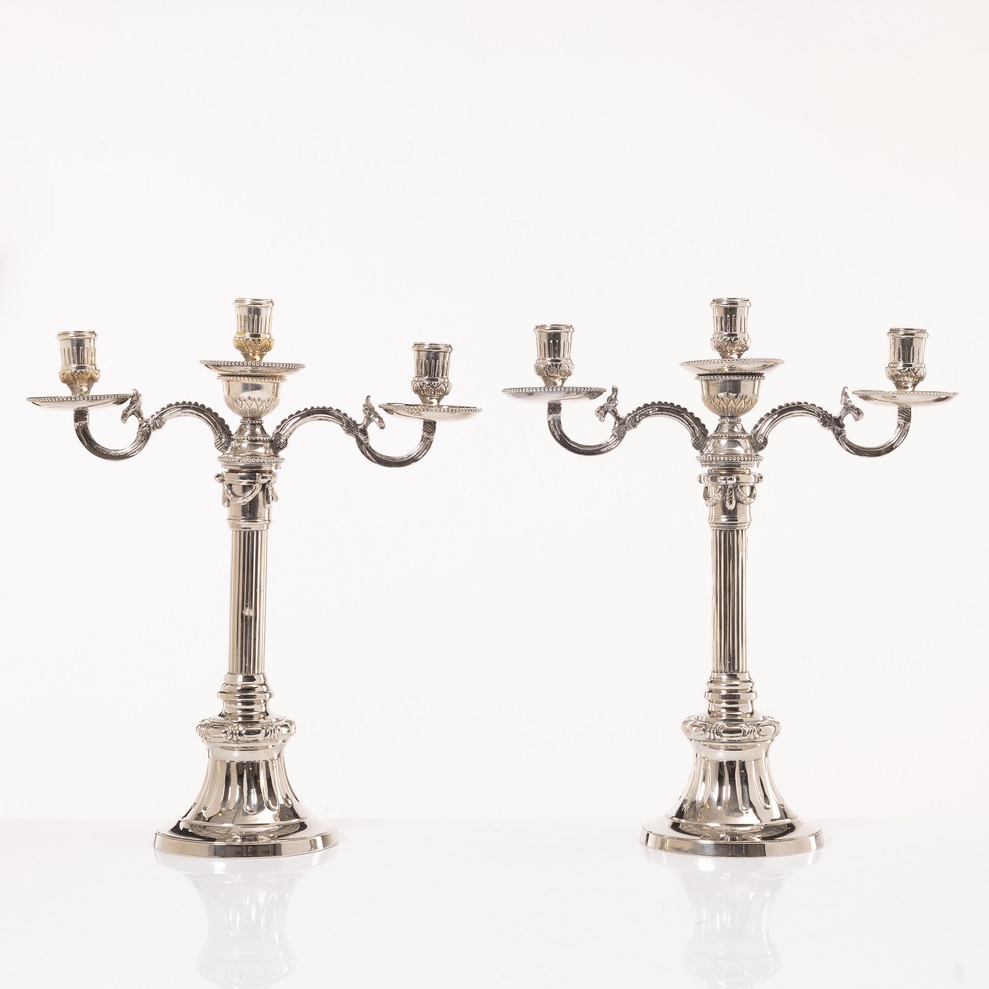 Kandelabrar, ett par "Väsby" Ikea, 1900-talets slut.