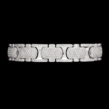 1173. A brilliant cut diamond bracelet, tot. 6.87 cts.