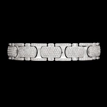 1023. A brilliant cut diamond bracelet, tot. 6.87 cts.