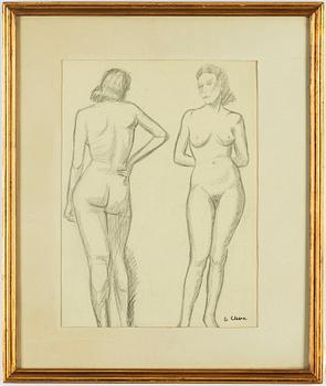 AGNES CLEVE, pencil on paper. Signed with stamp A Cleve.