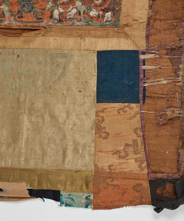 Thangka, akvarell på papper. Tibet, 1700-tal.