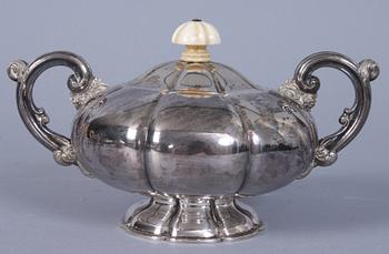 TESERVIS, 4 delar, silver, stmpl "A. D. VERSCHUUR", Holland, 1900-tal.