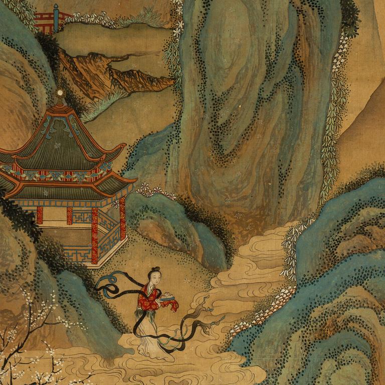 Tang Yin, copy after, ink and scolour on silk. Qing dynasty, late 19th/early 20th century.