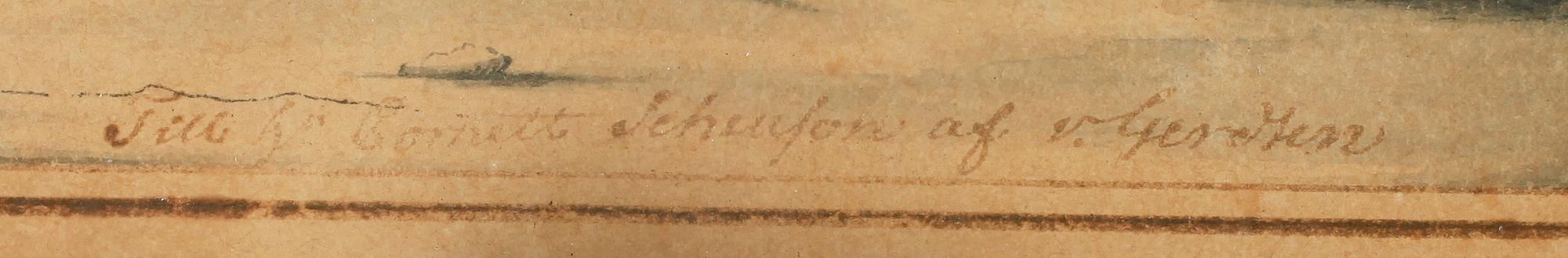 OKÄND KONSTNÄR, lavering, monogramsignerad FC och daterad 1765.