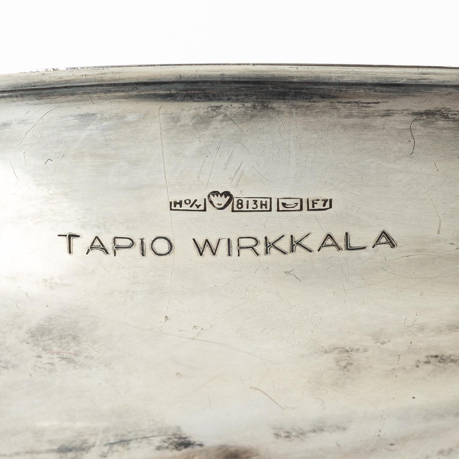Tapio Wirkkala, a silver bowl, Hopeatehdas Oy Helsinki 1960.