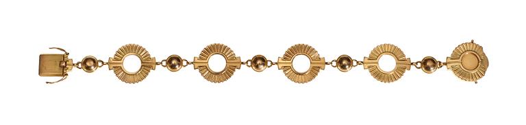 GEORG JENSEN, armband, Köpenhamn 1940-tal (1945-77), 18k rödguld.