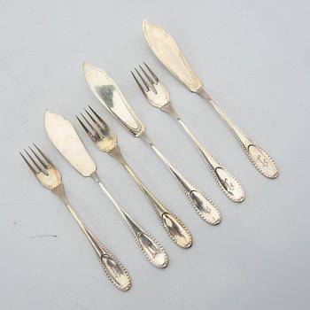 Fiskbestick 24 dlr silver Tyskland.