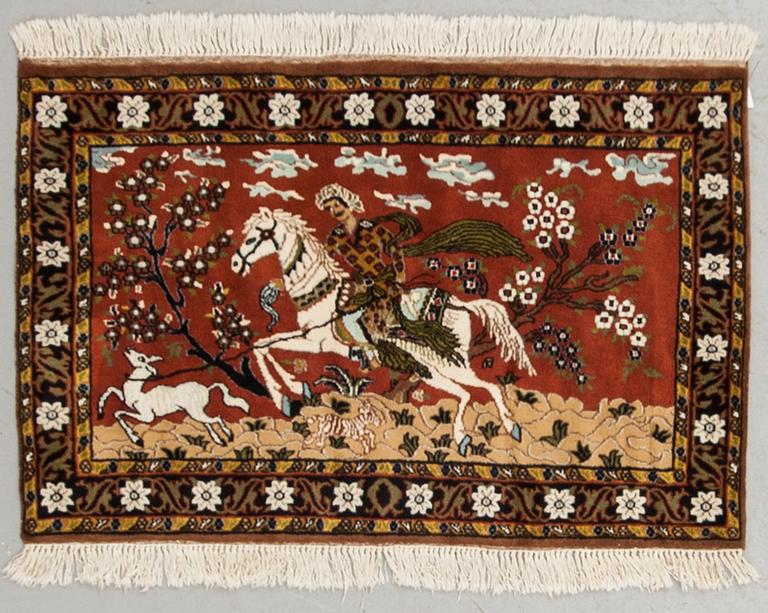 MATTA, old, Kashmir, figural, ca 122 x 79 cm.