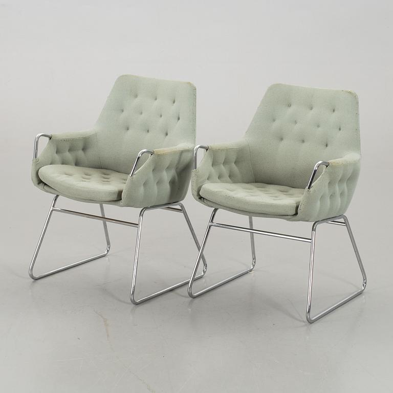 A pair of Bruno Mathsson "Mirja" armchairs, Dux, latter half of the 20th Century.