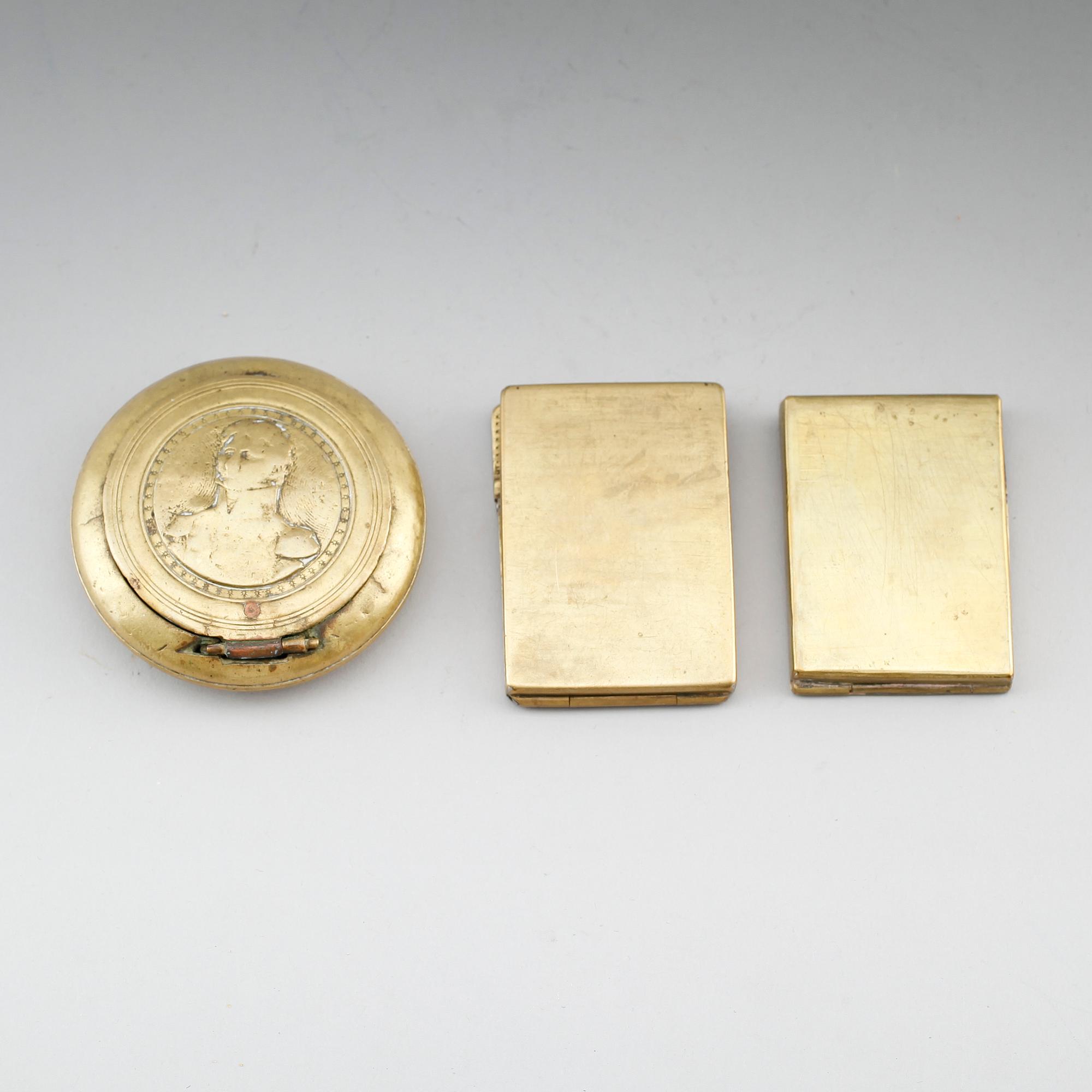 DOSOR, 3 st, mässing, 1800-tal.