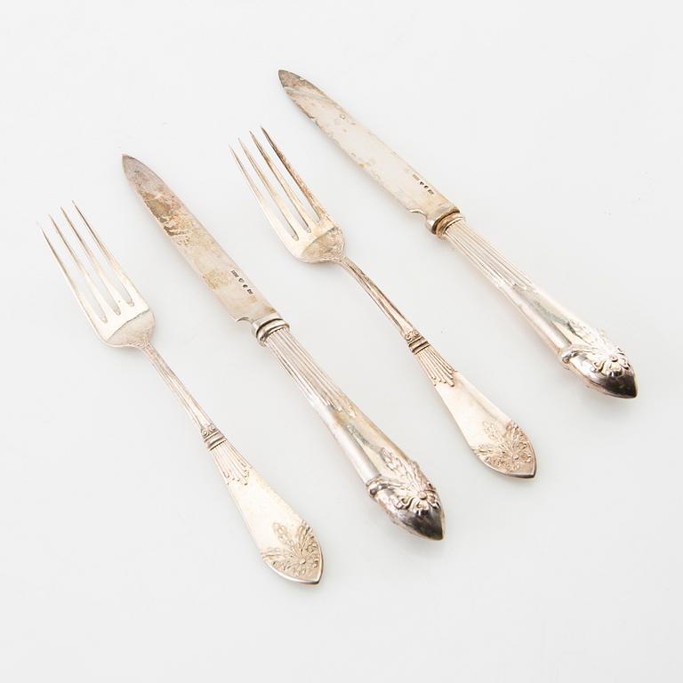 Cutlery 24 pcs silver CG Hallberg/GAB Stockholm 1910s/1920s.