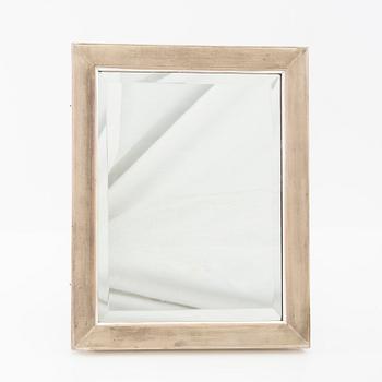 Table mirror/Frame sterling Swedish import marks mid-20th century.