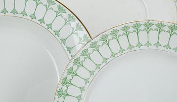 SERVIS, 48 delar,  flintgods Rörstrand. Jugend 1900-talets början.