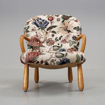 FÅTÖLJ, "Clam Chair" / "Muslinge", Philip Arctander, tillskriven, 1900-talets mitt.