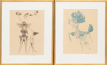 Max Walter Svanberg, offset 4 pcs signed and dated 50.