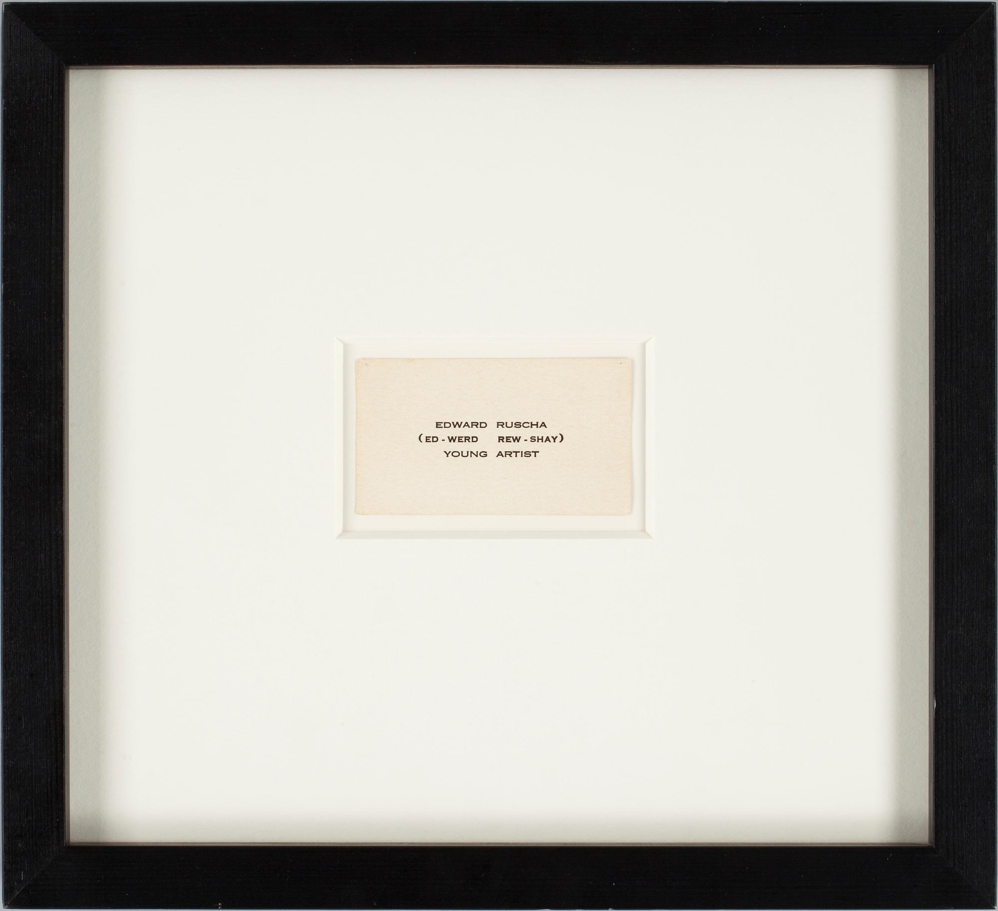 EDWARD RUSCHA´s visitkort, troligen 1960-tal.