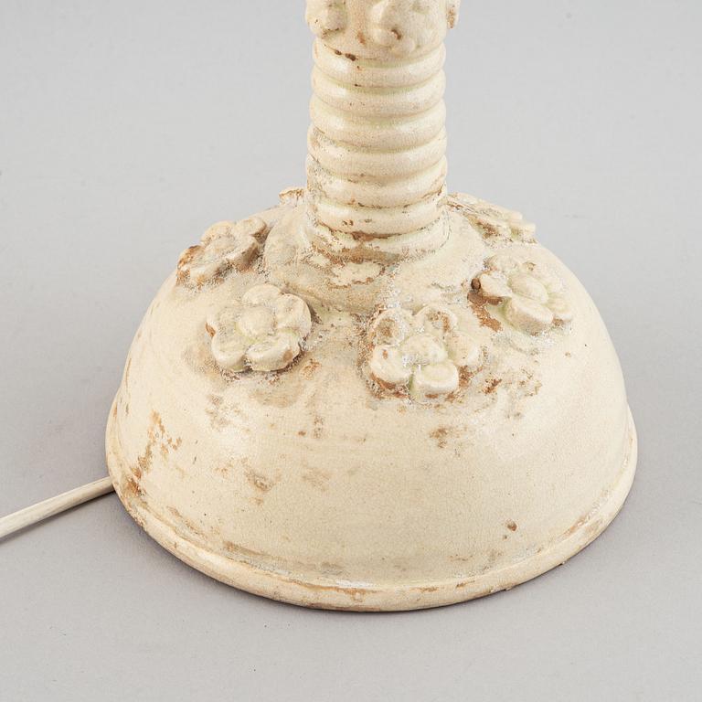 A creme glazed joss stick holder, China, 20th Century.