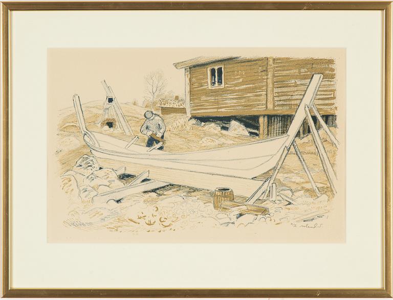 Roland Svensson, 2 litografier, signerade och numrerade.