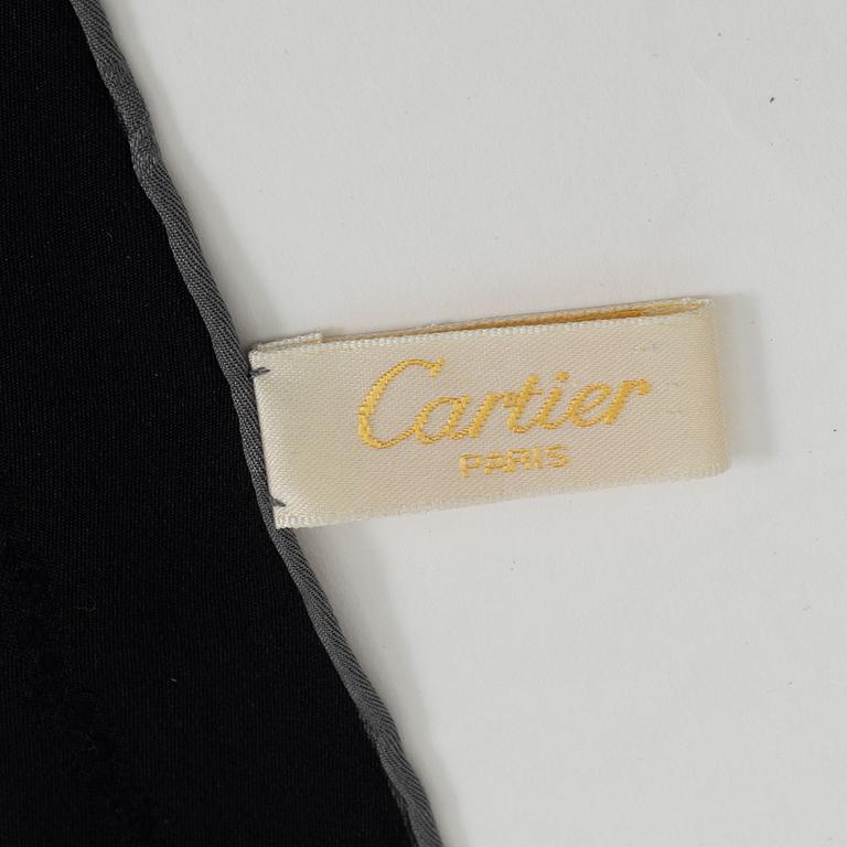 Cartier, a jacquard silk scarf, 'Panthere Royale'.