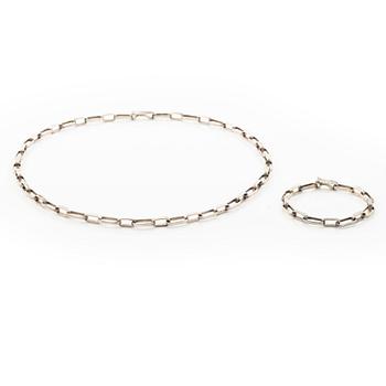 Sven-Erik Högberg, collier / collier och armband, silver, Göteborg, 1974.