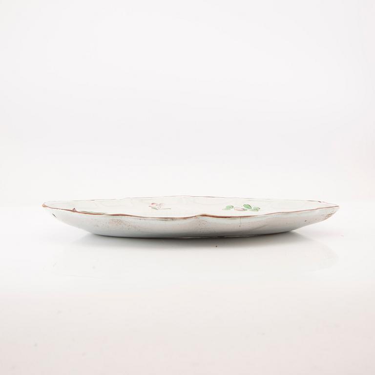 Platter, probably Strasbourg, mid-18th century, faience.