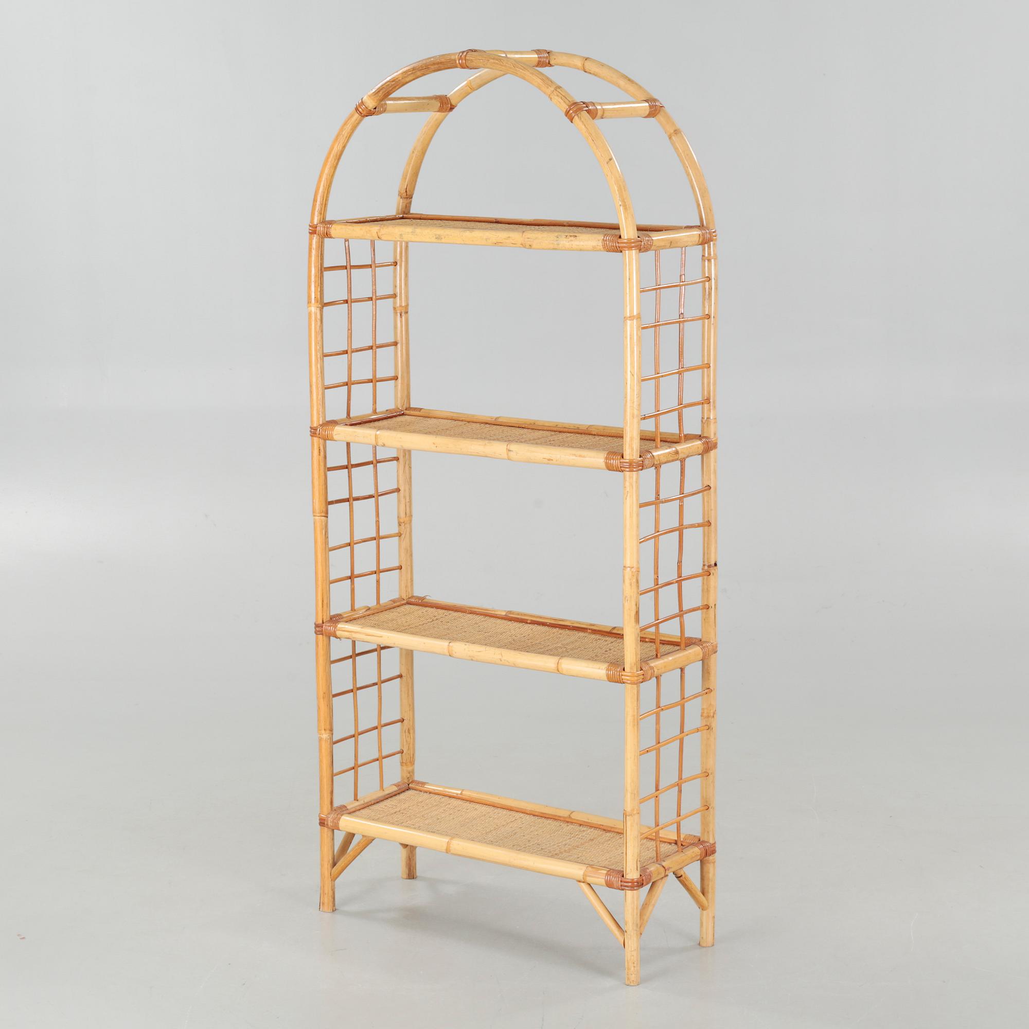 A rattan shelf, second half of the 20th century.