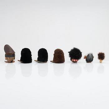Helena Kuuskoski, Atelier Fauni,figuureja, 7 kpl, Suomi, 1960-70-luvulta.