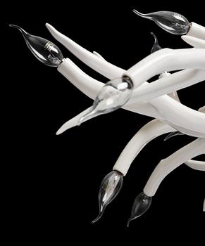 Jason Miller, takkrona, "Superordinate Chandelier 12 Antlers, taklampa, Roll & Hill, USA.