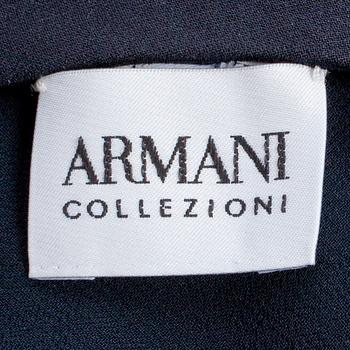 ARMANI COLLEZIONI, a black silk dress.