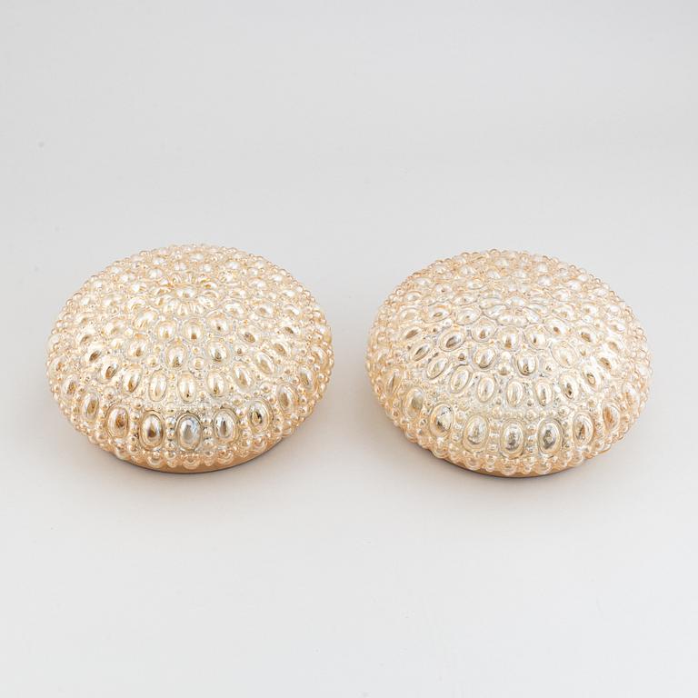 Taklampor/vägglampor, ett par, Glashütte Limburg, Tyskland, 1900-talets andra hälft.