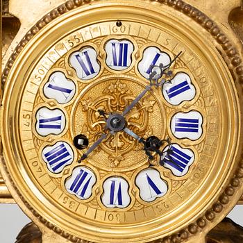 A large mantle clock, France, second half of the 19th century.
